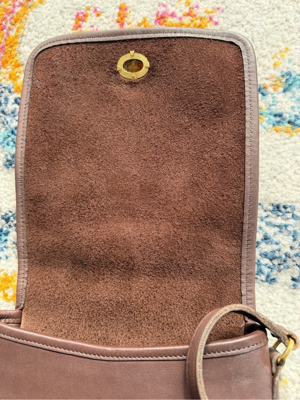 Coach Vintage Companion Flap Costa Rica Leather Crossbody Bag Mahogany EUC - Picture 5 of 14